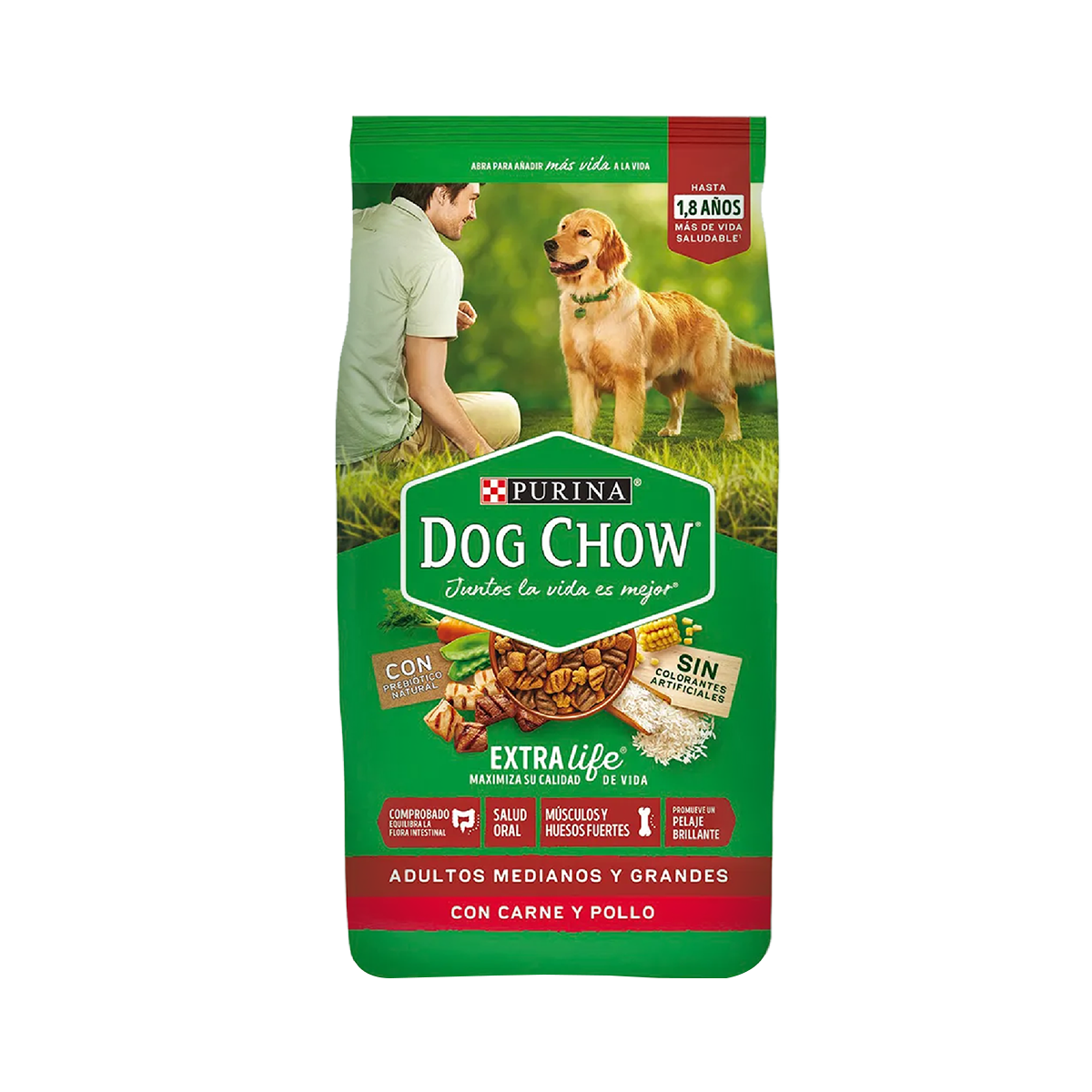 Imagen de bolsa de Dog Chow Adultos Medianos y Grandes, Frente