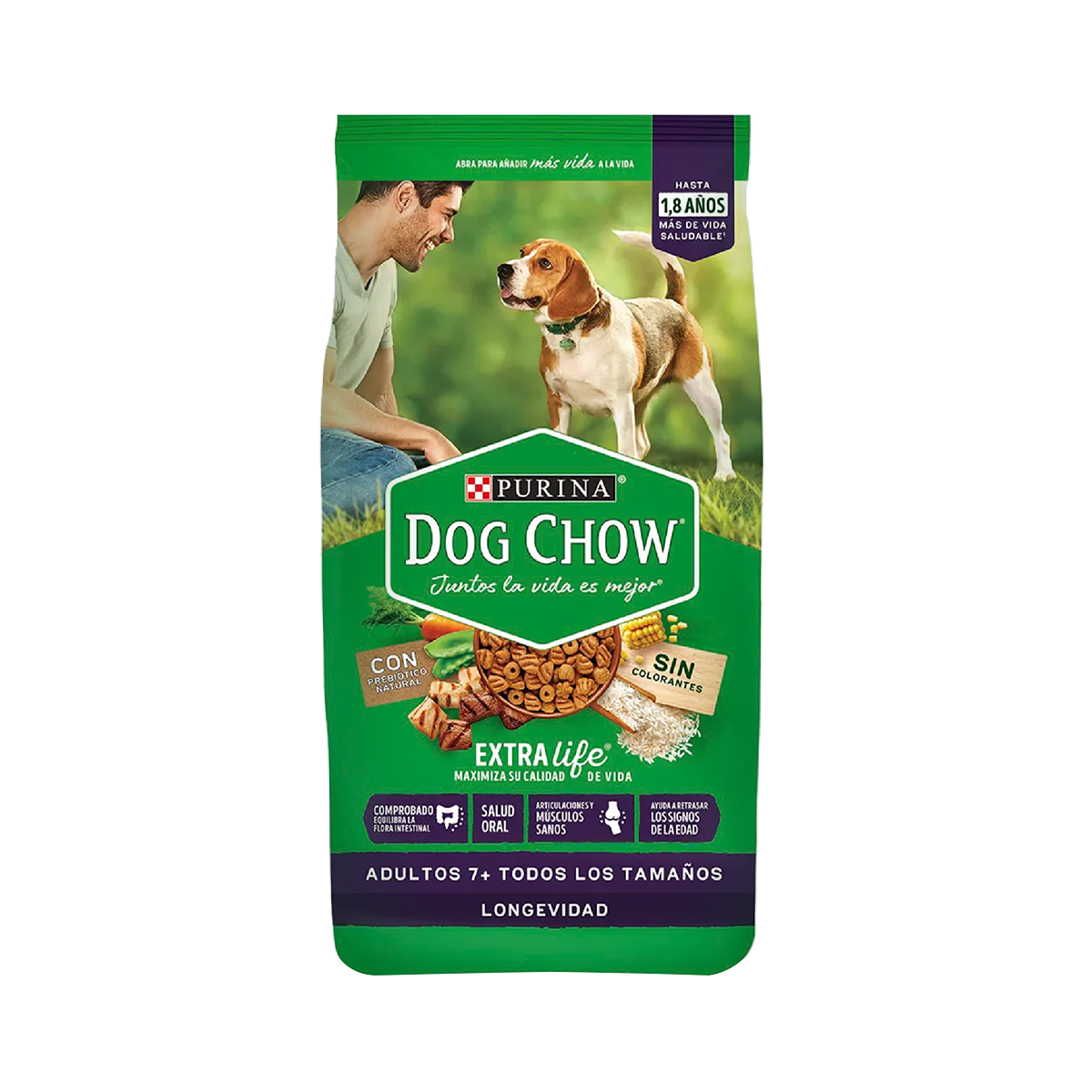 Imagen de bolsa de Dog Chow Longevidad, Frente