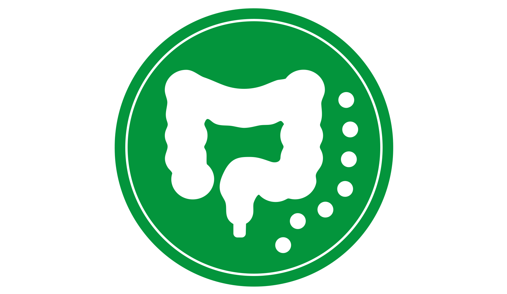 Ilustración de flora intestinal