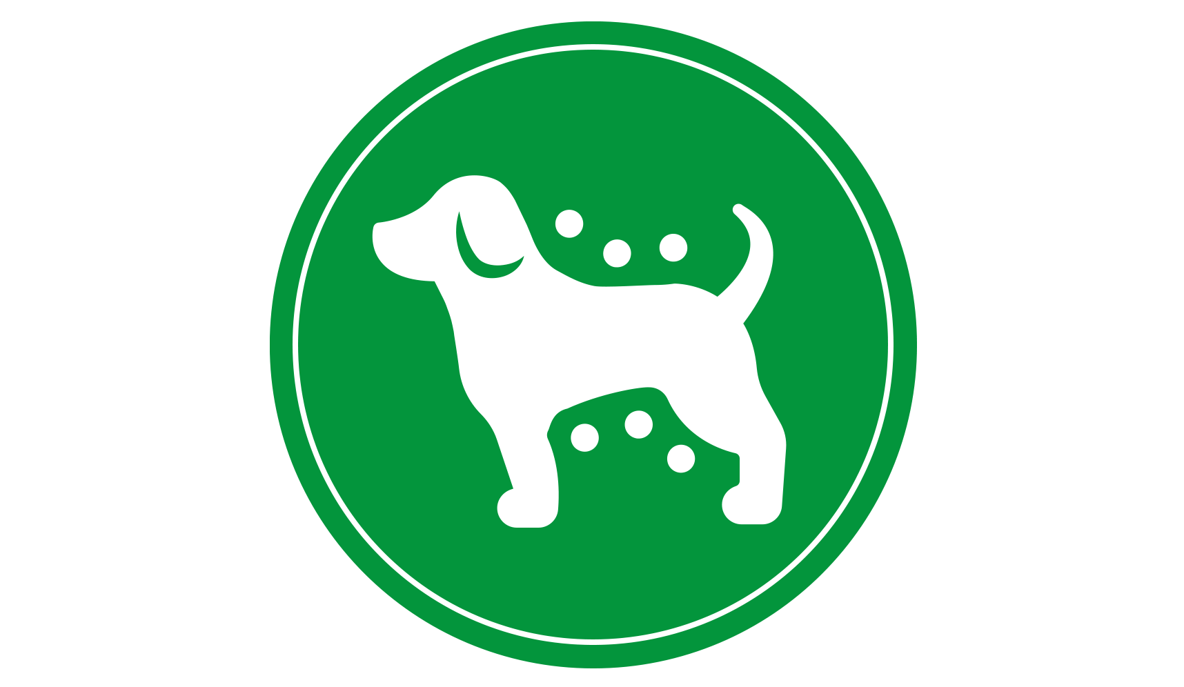 Ilustración de perro sano y en forma