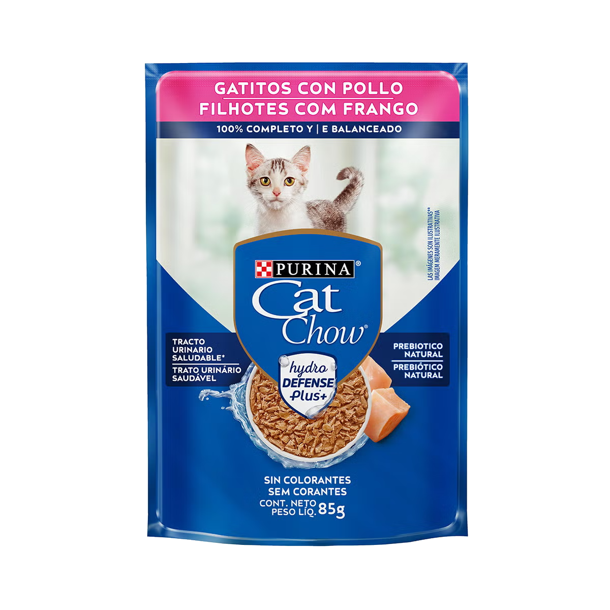 Imagen de sobre de Cat Chow Gatitos Pollo, Frente